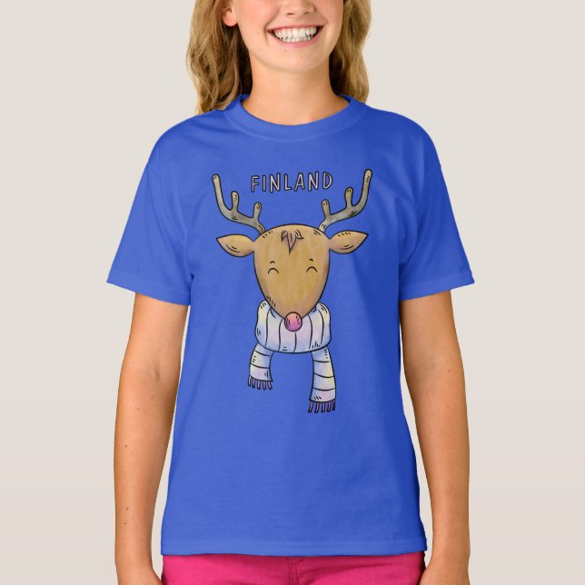Cute Finland Reindeer shirts & jacka T Shirt (Framsida)