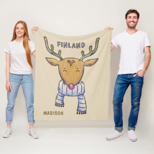 Cute Finland Reindeers egna namn, filtar