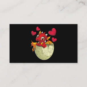 Cute Fire Dragon Älskare Heart Mythical CreatDra D Visitkort
