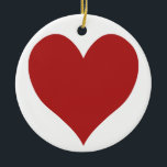 Cute Fire Heart Julgransprydnad Keramik<br><div class="desc">En söt hjärtform i eldtegel,  en röd nyans. Du kan ändra bakgrunden till färg.</div>