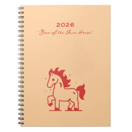 Cute Fire Horse Anteckningsbok