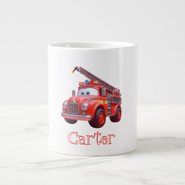 Cute fire lastbil jumbo mugg (Framsidan)
