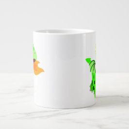 Cute Fire-Spating Tecknad Baby Dragon Jumbo Mugg