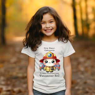 Cute Firefighter med akut fordon T Shirt