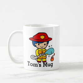 Cute Firefighter släcker eld Kaffemugg