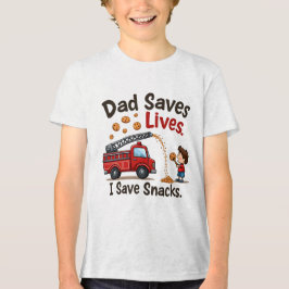 Cute Firefighthing Kids T-Shirt with Firetrucks