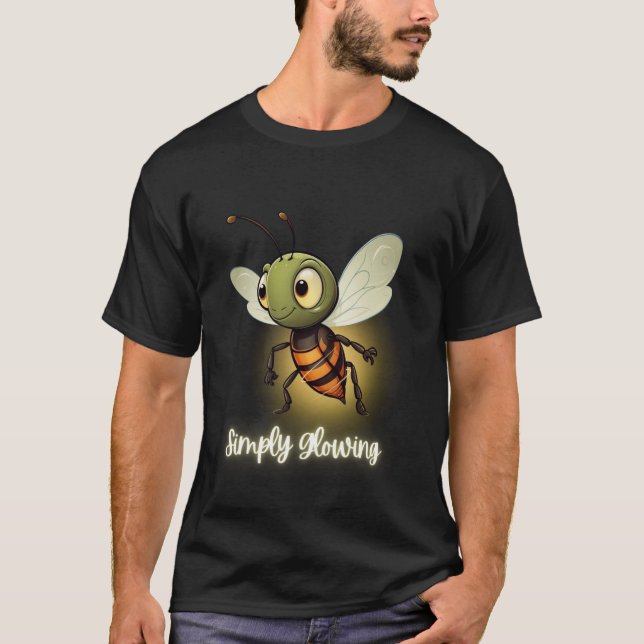 Cute Firefly Glowing T Shirt (Framsida)
