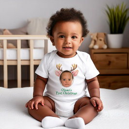 Cute First Christmas Baby Reindeer T Shirt