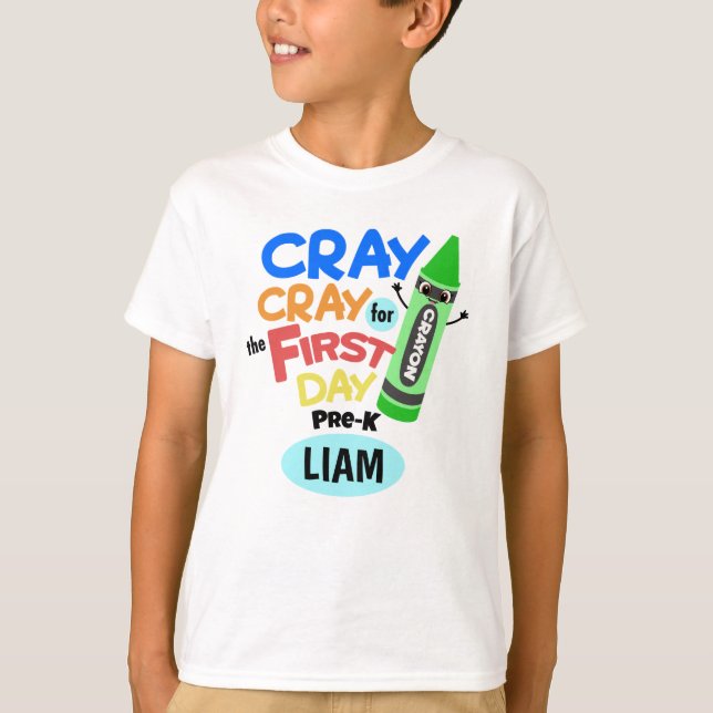 Cute First Day of Pre-K T Shirt (Framsida)