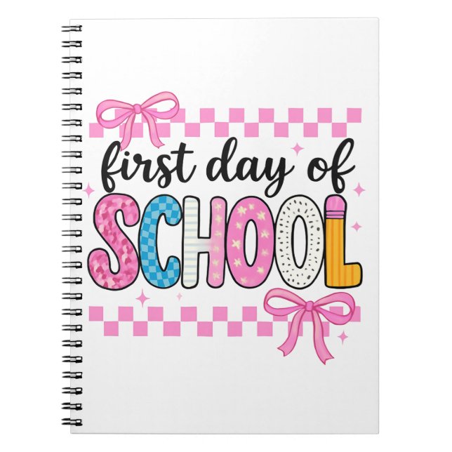 Cute First Day of School Design Anteckningsbok (Framsidan)