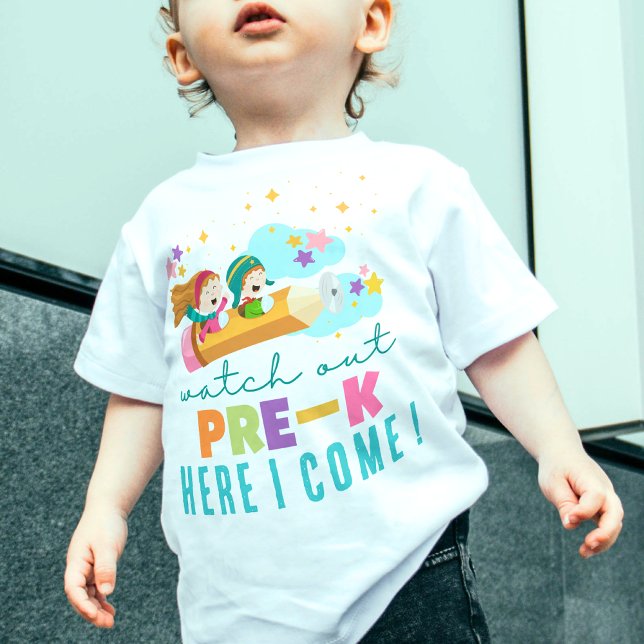 Cute First Day of School Roligt Girly Pre-K Studen T Shirt (Skapare uppladdad)