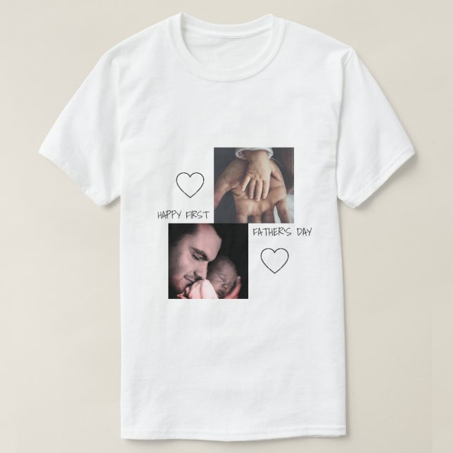 Cute First Fars dag 2-foto T-Shirt (Design framsida)