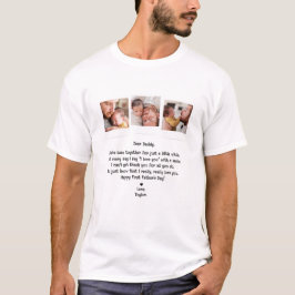 Cute First Fars dag Dikt 3-Photo Collage T Shirt