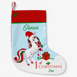 Cute First jul Unicorn Liten Julstrumpa