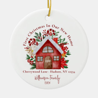 Cute First jul vårt nya hemfoto Ornamet Julgransprydnad Keramik