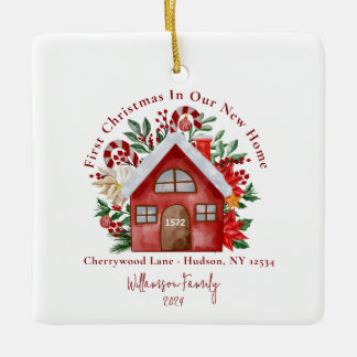 Cute First jul vårt nya hemfoto Ornamet Julgransprydnad Keramik