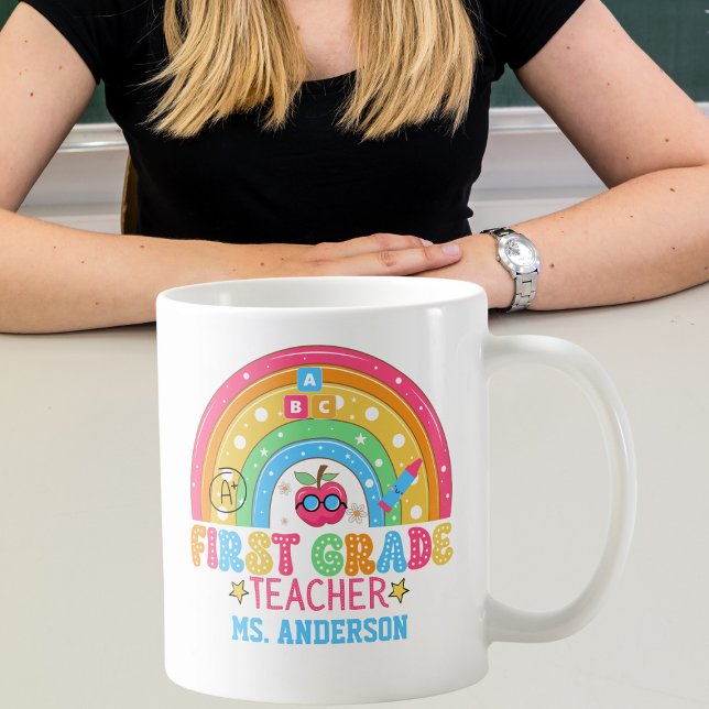Cute First Klass Lacher Personlig Colorful Kaffemugg (Skapare uppladdad)