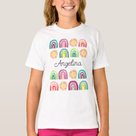 Cute First Klass Square Rainbows Back to school T Shirt
