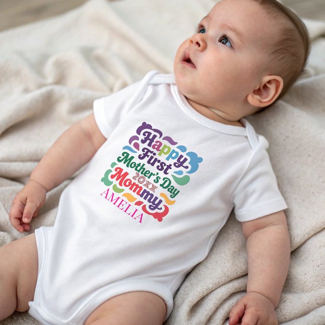 Cute First Mors dag Baby mamma T Shirt (Skapare uppladdad)
