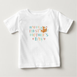 Cute First Mors dag Boho Typography T Shirt