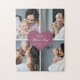 Cute First Mors dag Gift Fotokollage Pussel