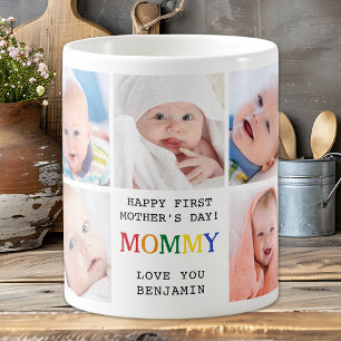 Cute First Mors dag - Mamma - Fotokollage Kaffemugg