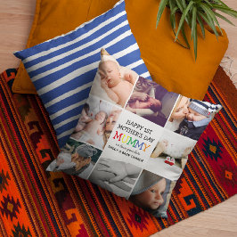 Cute First Mors dag Mummy | Fotokollage Kudde