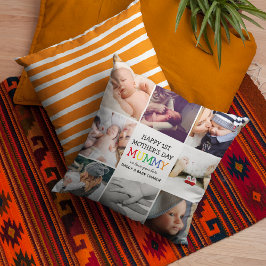 Cute First Mors dag Mummy | Fotokollage Kudde