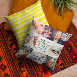 Cute First Mors dag Mummy | Fotokollage Kudde