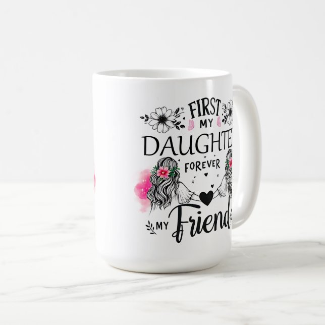 Cute First My Daughn Wrap Kaffemugg (Framsida höger)