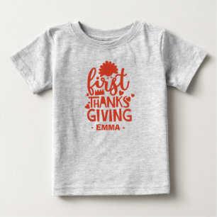 Cute First Tack Ge Personlig Baby Namn T Shirt