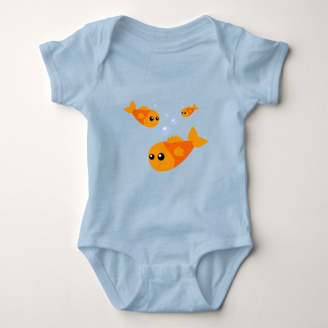 Cute Fish Barnkläders T Shirt (Framsida)
