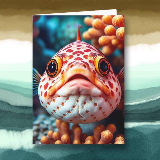 Cute Fish Close Up | Checking On You Kort (Skapare uppladdad)