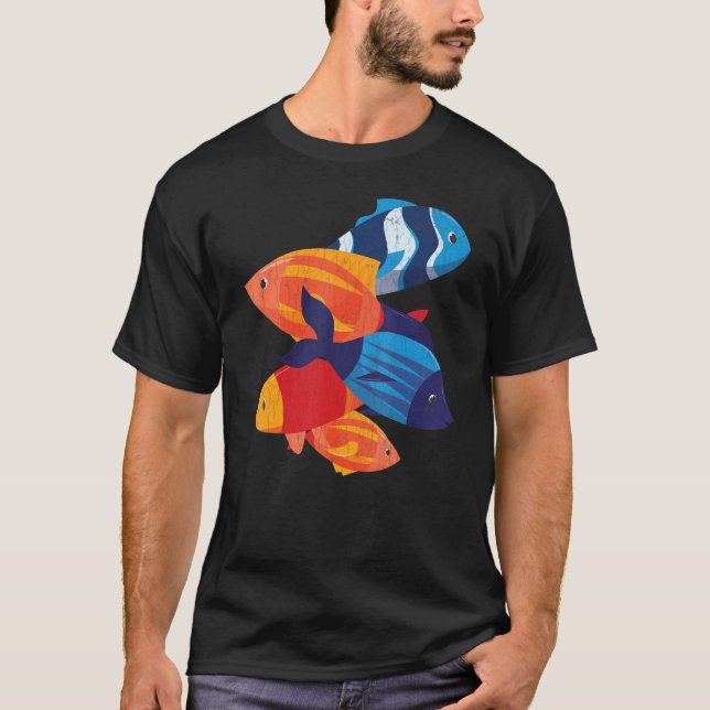 Cute Fish Fishing Akvarist Aquarium Graphic T Shirt (Framsida)