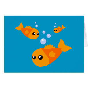 Cute Fish Hälsningskort