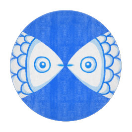 Cute Fish par Blue White Abstrakt Mönster