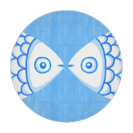 Cute Fish par Blue White Abstrakt Mönster