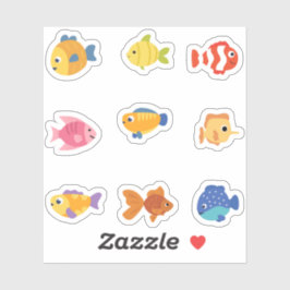 Cute Fish Stickers Klistermärken
