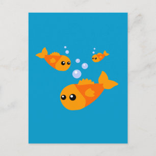 Cute Fish Vykort