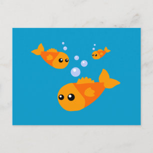 Cute Fish Vykort