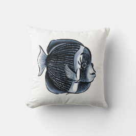 Cute Fish with Eyelash Tropical Angelfish Kudde