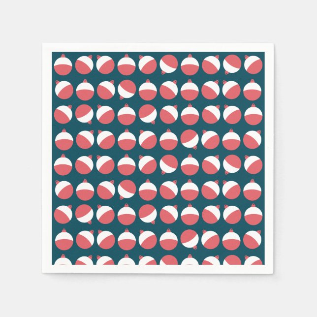 Cute Fishing Bobber Papper Napkins Pappersservett (Framsidan)