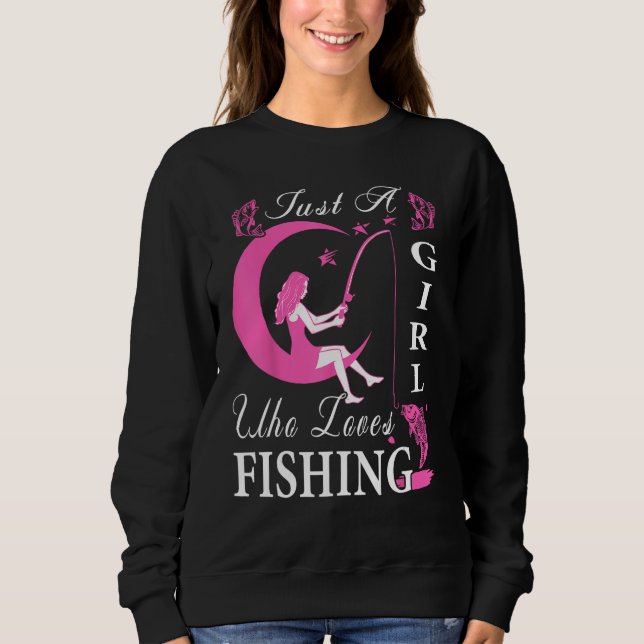 Cute Fishing For Women Girls Kids Fisher Fisherman T Shirt (Framsida)