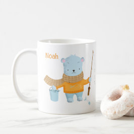 Cute Fishing Polar Bear Kid Cocoa Mugg