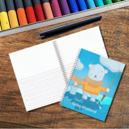 Cute Fishing Polar Bear Kid Journal