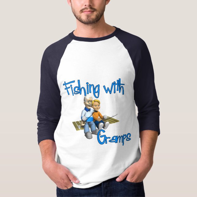 Cute Fishing with Gramps Tee (Framsida)