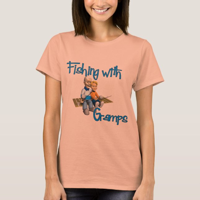 Cute Fishing with Gramps Tee (Framsida)