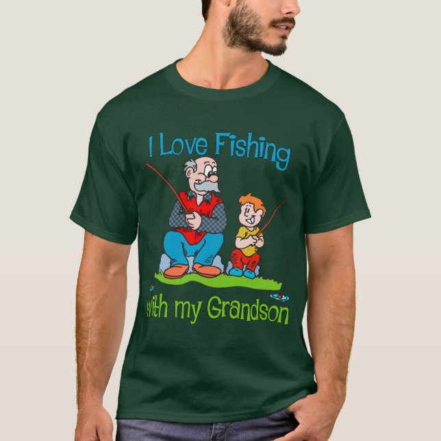 Cute Fishing - with Grandson Tee Shirt (Framsida)
