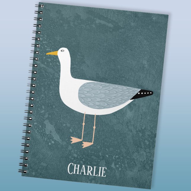 Cute Fiskmås Namn Anteckningsbok (Fun personalized seagull notebook)