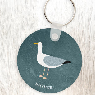 Cute Fiskmås Namn Nyckelring